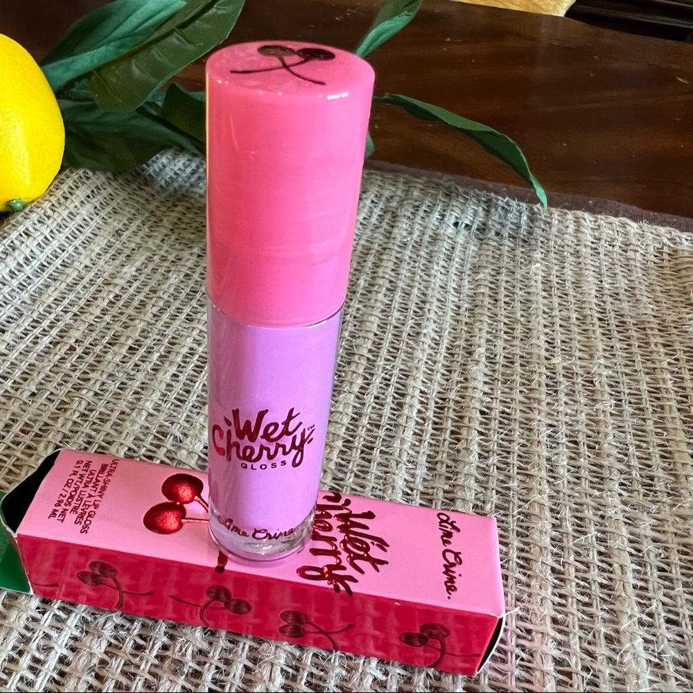Lime Crime | wet cherry lip gloss | baby cherry 🍒